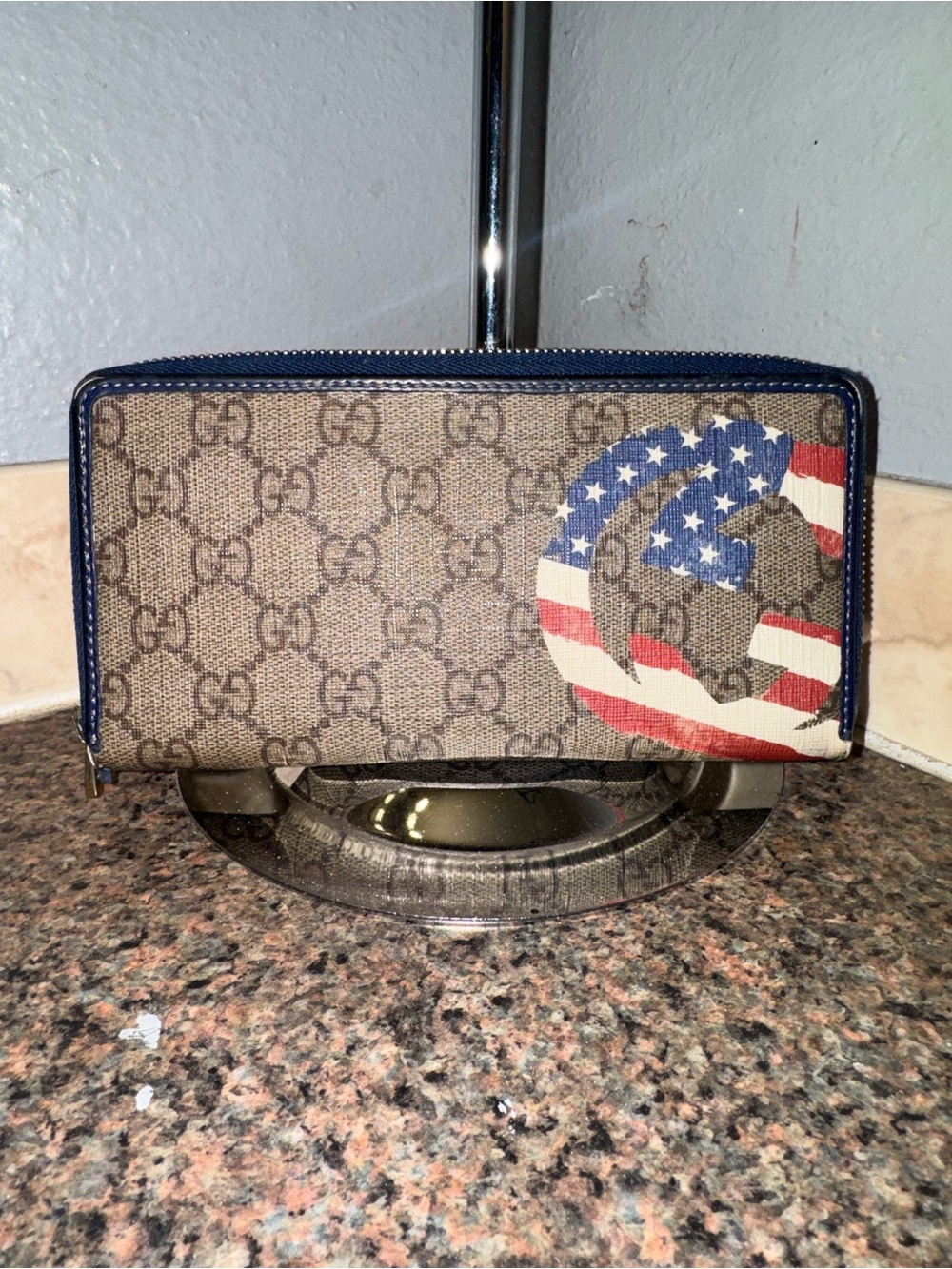 Gucci USA Flag Zip-Around Long Wallet 🇺🇸 authentic/limited edition